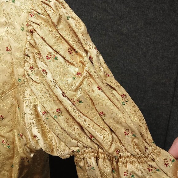 1950s Gold Floral Damask Dirndl Dress from Munich - Picture 5 of 13